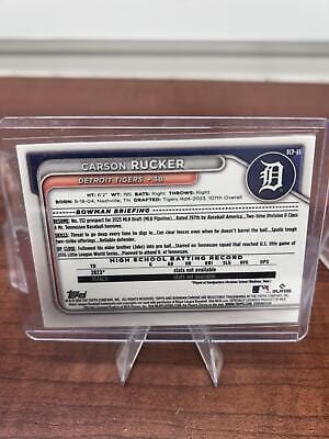 Cheap Sneaks Footwear/Sports Cards Baseball Card Carson Rucker 2024 Bowman Chrome Prospects #BCP-65 Detroit Tigers