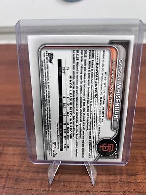 Cheap Sneaks Footwear/Sports Cards Baseball Card Carson Whisenhunt 2024 Bowman #BCP-96 Chrome Prospects Lunar Glow Refr
