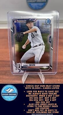 Cheap Sneaks Footwear/Sports Cards Baseball Card Casey Mize RC 2021 Bowman Chrome #9 Detroit Tigers