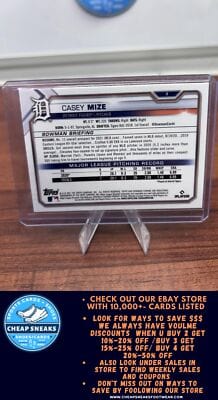 Cheap Sneaks Footwear/Sports Cards Baseball Card Casey Mize RC 2021 Bowman Chrome #9 Detroit Tigers