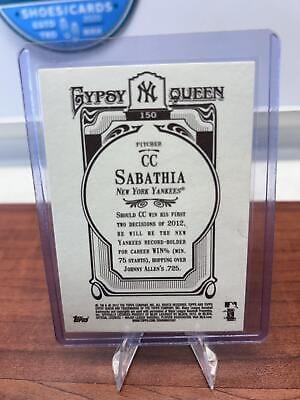Cheap Sneaks Footwear/Sports Cards Baseball Card CC Sabathia SN 2012 Topps Gypsy Queen Framed Blue #150 New York Yankee