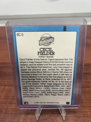 Cheap Sneaks Footwear/Sports Cards Baseball Card Cecil Fielder 1991 Donruss Bonus Cards #BC-5 Detroit Tigers