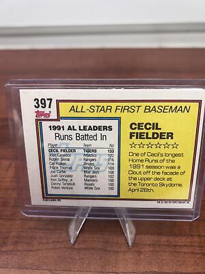 Cheap Sneaks Footwear/Sports Cards Baseball Card Cecil Fielder 1992 Topps #397 Detroit Tigers