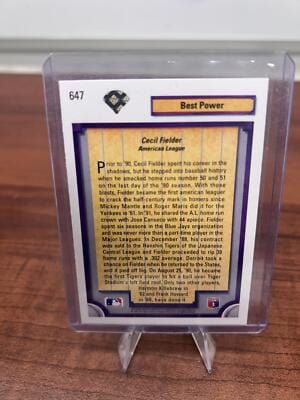 Cheap Sneaks Footwear/Sports Cards Baseball Card Cecil Fielder 1992 Upper Deck #647 Detroit Tigers