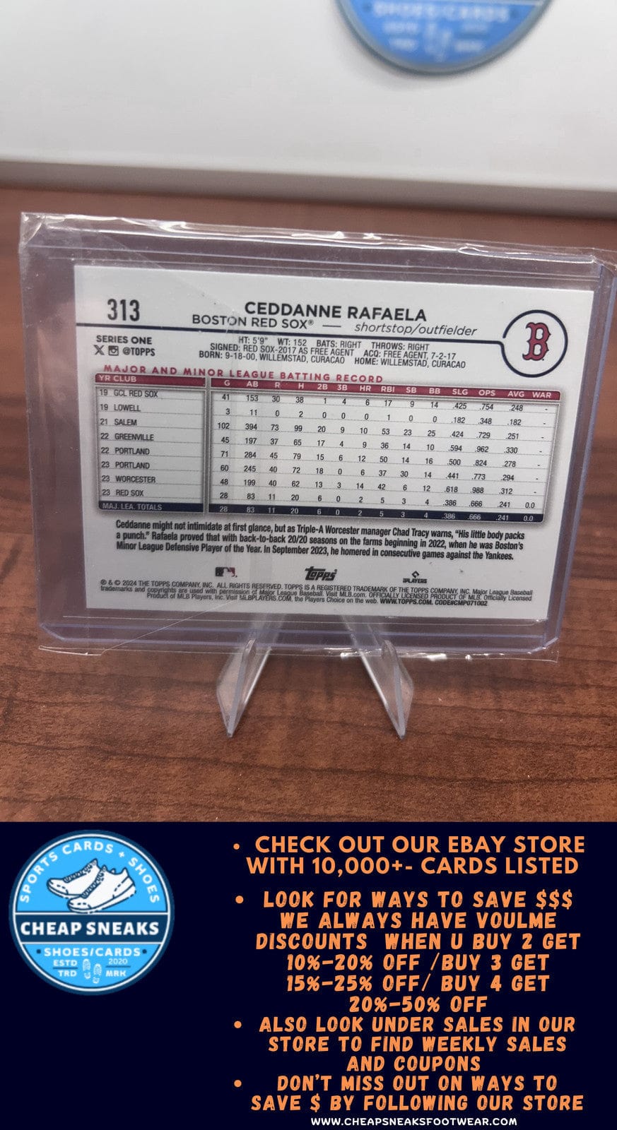 Cheap Sneaks Footwear/Sports Cards Baseball Card Ceddanne Rafaela 2024 Topps #313 Boston Red Sox