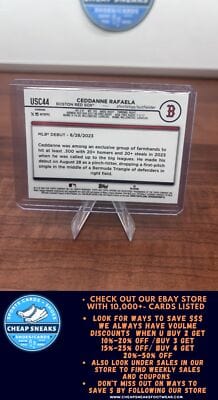 Cheap Sneaks Footwear/Sports Cards Baseball Card Ceddanne Rafaela 2024 Topps Chrome Update X-Fractors #USC44 Boston Red
