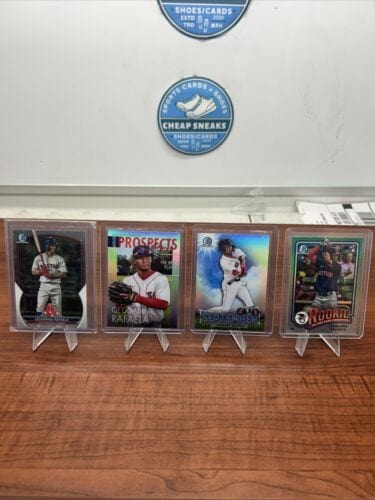 Cheap Sneaks Footwear/Sports Cards Baseball Card Ceddanne Rafela 2023-24 Bowman Chrome Lot #BCP-2, #MP-6, #SOS-4, ROY-5