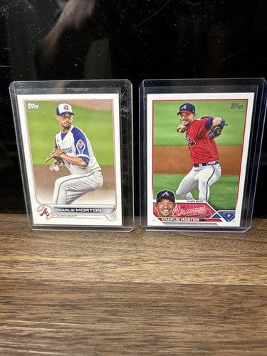 Cheap Sneaks Footwear/Sports Cards Baseball Card Charlie Morton Atlanta Braves Lot (2) 2023 Topps Series 2, 2022 Topps