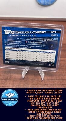 Cheap Sneaks Footwear/Sports Cards Baseball Card Cheslor Cuthbert 2017 Topps #677 Kansas City Royals