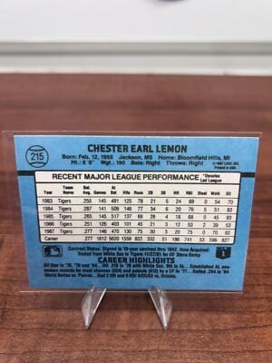 Cheap Sneaks Footwear/Sports Cards Baseball Card Chet Lemon 1988 Donruss #215 Detroit Tigers