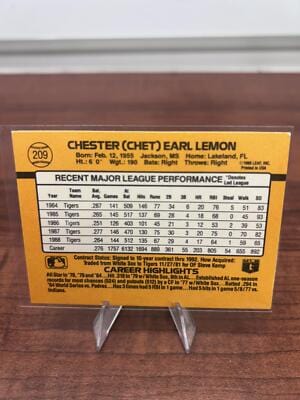 Cheap Sneaks Footwear/Sports Cards Baseball Card Chet Lemon 1989 Donruss #209a Detroit Tigers