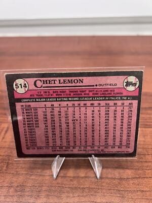 Cheap Sneaks Footwear/Sports Cards Baseball Card Chet Lemon 1989 Topps #514 Detroit Tigers