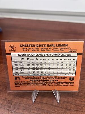 Cheap Sneaks Footwear/Sports Cards Baseball Card Chet Lemon 1990 Donruss #60 Detroit Tigers