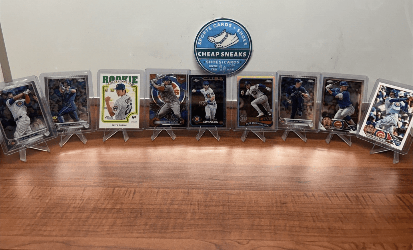 Cheap Sneaks Footwear/Sports Cards Baseball Card Chicago Cubs Lot Lot (9) 2022-2024 Topps Chrome Pete Crow-Armstrong,Su