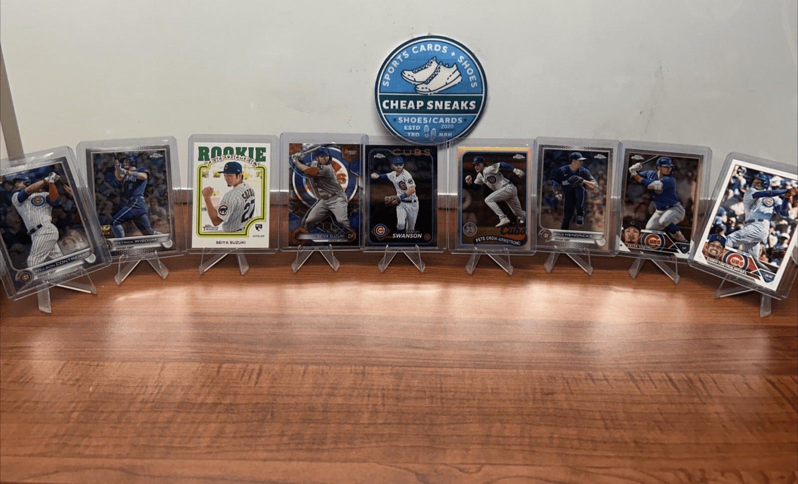 Cheap Sneaks Footwear/Sports Cards Baseball Card Chicago Cubs Lot Lot (9) 2022-2024 Topps Chrome Pete Crow-Armstrong,Su