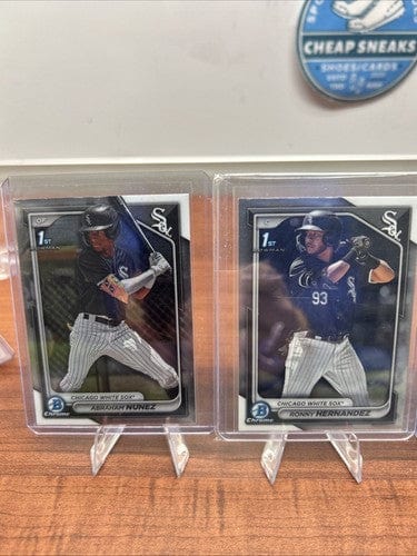 Cheap Sneaks Footwear/Sports Cards Baseball Card Chicago White Sox 2024 Bowman Chrome 1st Bowman Lot (4)