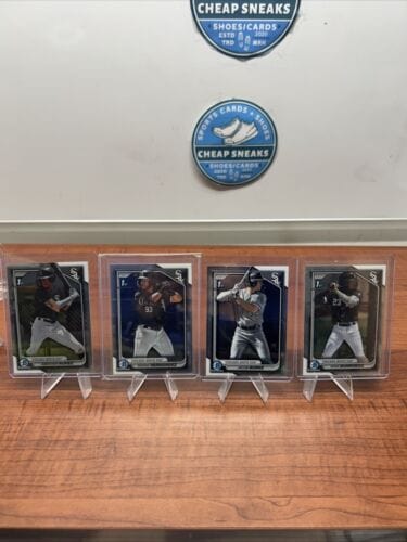 Cheap Sneaks Footwear/Sports Cards Baseball Card Chicago White Sox 2024 Bowman Chrome 1st Bowman Lot (4)