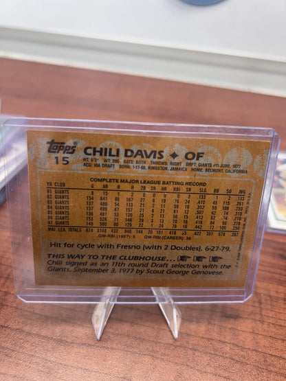Cheap Sneaks Footwear/Sports Cards Baseball Card Chili Davis 1988 Topps #15 San Francisco Giants