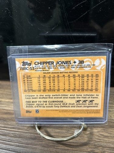 Cheap Sneaks Footwear/Sports Cards Baseball Card CHIPPER JONES 2023 TOPPS SERIES 1 1988 TOPPS SILVER PACK MOJO #T88C-53