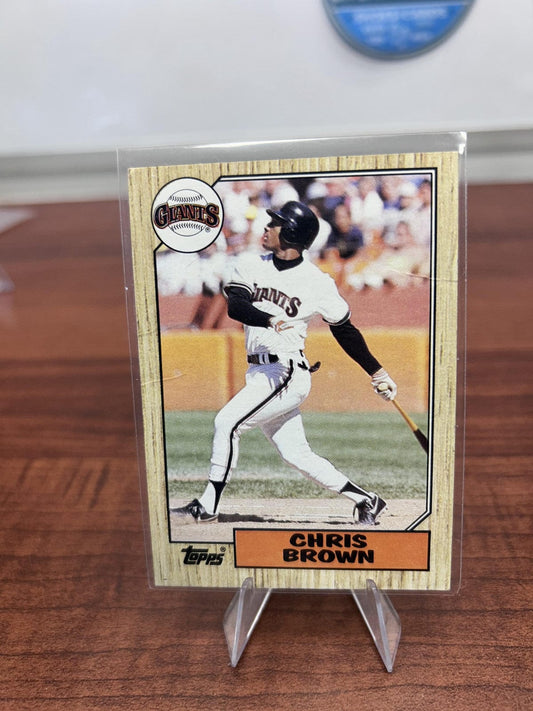 Cheap Sneaks Footwear/Sports Cards Baseball Card Chris Brown 1987 Topps #180 San Francisco Giants