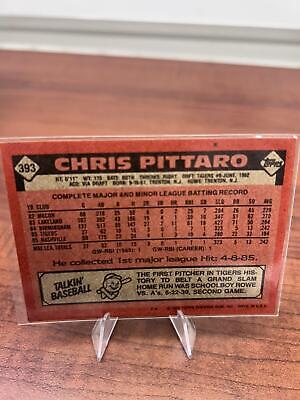 Cheap Sneaks Footwear/Sports Cards Baseball Card Chris Pittaro RC 1986 Topps #393 Detroit Tigers