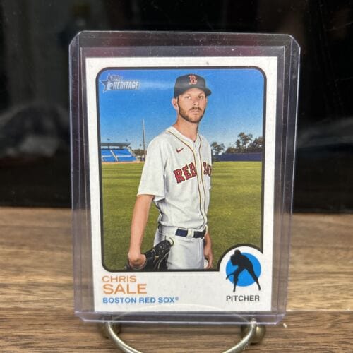 Cheap Sneaks Footwear/Sports Cards Baseball Card Chris Sale 2022 Topps Heritage #637 Boston Red Sox,Braves