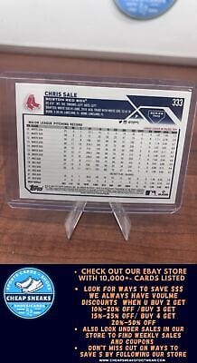 Cheap Sneaks Footwear/Sports Cards Baseball Card Chris Sale 2023 Topps #333 Boston Red Sox