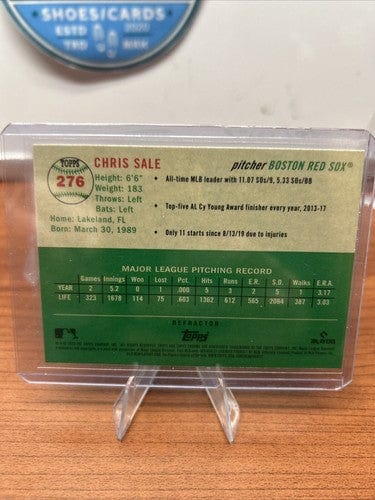 Cheap Sneaks Footwear/Sports Cards Baseball Card Chris Sale 2023 Topps Chrome Platinum Silver Refractor Boston Red Sox