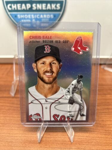 Cheap Sneaks Footwear/Sports Cards Baseball Card Chris Sale 2023 Topps Chrome Platinum Silver Refractor Boston Red Sox