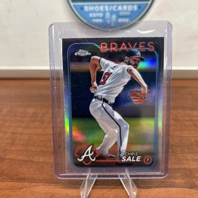 Cheap Sneaks Footwear/Sports Cards Baseball Card Chris Sale 2024 Topps Chrome Silver Refractor  #144 Atlanta Braves