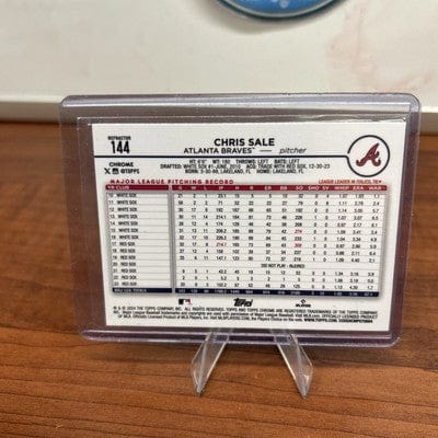 Cheap Sneaks Footwear/Sports Cards Baseball Card Chris Sale 2024 Topps Chrome Silver Refractor  #144 Atlanta Braves