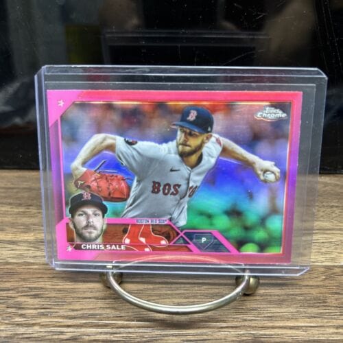 Cheap Sneaks Footwear/Sports Cards Baseball Card Chris Sale2023 Topps Chrome #131 Pink Refractor Red Sox, BRAVES