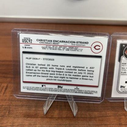 Cheap Sneaks Footwear/Sports Cards Baseball Card Christian Encarnancion-Strand 202 Topps Chrome Update Debut Refractor