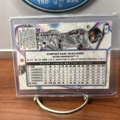 Cheap Sneaks Footwear/Sports Cards Baseball Card Christian Walker 2023 Topps Chrome Cosmic Bball Card#131 Arizona Diamo