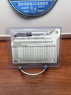 Cheap Sneaks Footwear/Sports Cards Baseball Card Christian Yelich 2020 Topps Chrome #138 Milwaukee Brewers