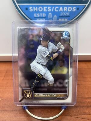 Cheap Sneaks Footwear/Sports Cards Baseball Card Christian Yelich 2022 Bowman Chrome #31 Milwaukee Brewers