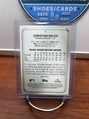 Cheap Sneaks Footwear/Sports Cards Baseball Card Christian Yelich 2022 Bowman Platinum #18 Milwaukee Brewers