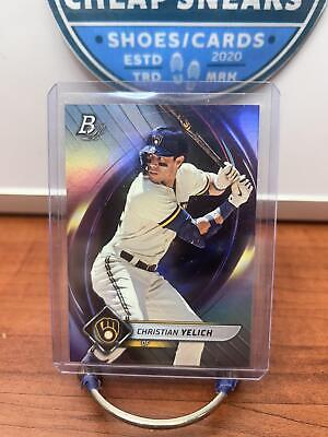 Cheap Sneaks Footwear/Sports Cards Baseball Card Christian Yelich 2022 Bowman Platinum #18 Milwaukee Brewers