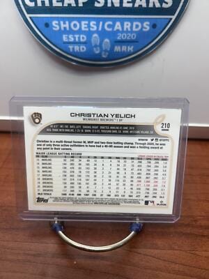 Cheap Sneaks Footwear/Sports Cards Baseball Card Christian Yelich 2022 Topps Chrome Refractor #210 Milwaukee Brewers