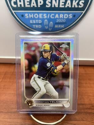 Cheap Sneaks Footwear/Sports Cards Baseball Card Christian Yelich 2022 Topps Chrome Refractor #210 Milwaukee Brewers