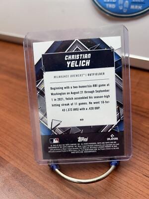 Cheap Sneaks Footwear/Sports Cards Baseball Card Christian Yelich 2022 Topps Fire Flame #83 Milwaukee Brewers