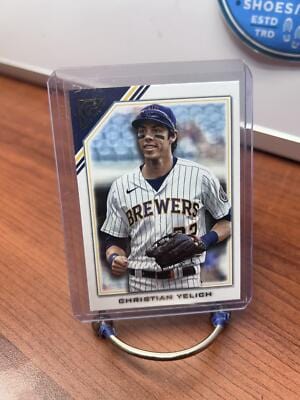 Cheap Sneaks Footwear/Sports Cards Baseball Card Christian Yelich 2022 Topps Gallery Printer Proof #44 Milwaukee Brewer