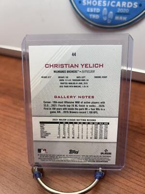 Cheap Sneaks Footwear/Sports Cards Baseball Card Christian Yelich 2022 Topps Gallery Printer Proof #44 Milwaukee Brewer