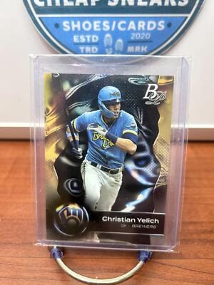 Cheap Sneaks Footwear/Sports Cards Baseball Card Christian Yelich 2023 Bowman Platinum #34 Milwaukee Brewers