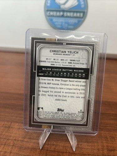 Cheap Sneaks Footwear/Sports Cards Baseball Card Christian Yelich 2023 Topps Museum Collection Gold Parallel #88 Brewer