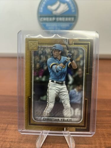 Cheap Sneaks Footwear/Sports Cards Baseball Card Christian Yelich 2023 Topps Museum Collection Gold Parallel #88 Brewer