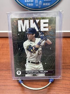 Cheap Sneaks Footwear/Sports Cards Baseball Card Christian Yelich 2024 Topps City to City #CTC-30 Milwaukee Brewers