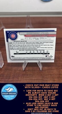 Cheap Sneaks Footwear/Sports Cards Baseball Card Christopher Morel 2024 Bowman #91 Chicago Cubs