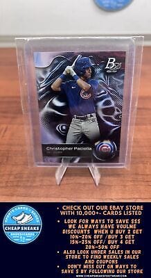 Cheap Sneaks Footwear/Sports Cards Baseball Card Christopher Paciolla 2023 Bowman Platinum Top Prospects #TOP-83 Chicag