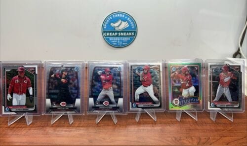 Cheap Sneaks Footwear/Sports Cards Baseball Card Cincinnati Reds 2023/24 Bowman Chrome Steer, Duno,Marte,McLain